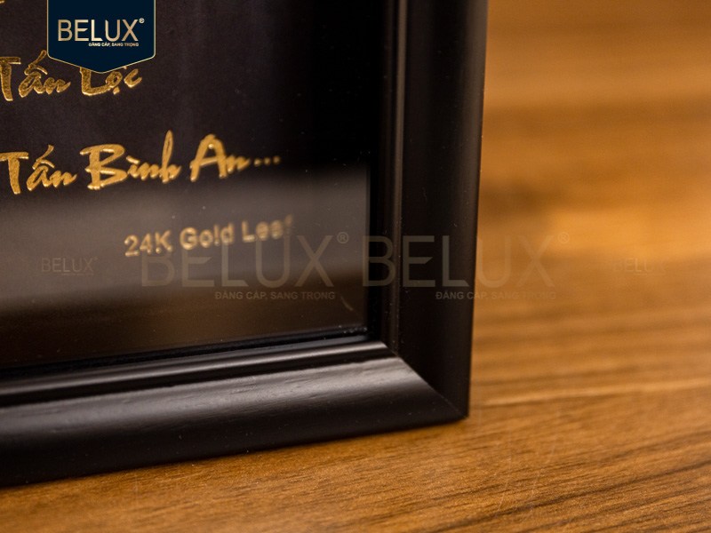 Tranh Chữ Lộc Dát Vàng 24k 25x20cm